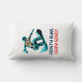 Cojín Lumbar Skeleton Snowboarding Thrill Adventure