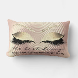 Cojín Lumbar Skinny Gold Purpurina Makeup Pink Oyes Lashes Stud