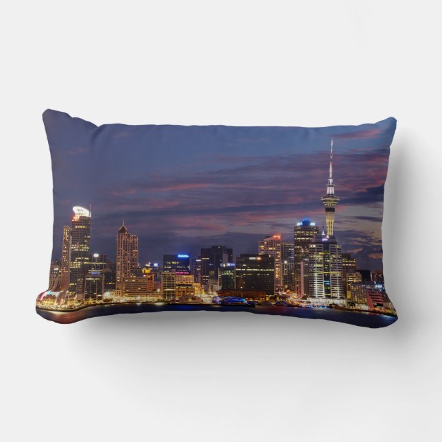 Cojín Lumbar Skyline de Auckland (Anverso)