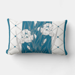 Cojín Lumbar Sleep Easy Iris Verde azulado Gris White