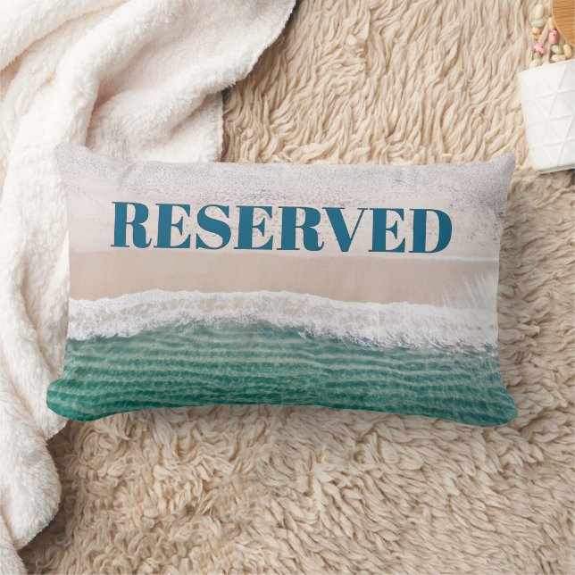 Cojín Lumbar SMART! 🏖️ "Reserved" Beach Pillow – Vacation (Manta)