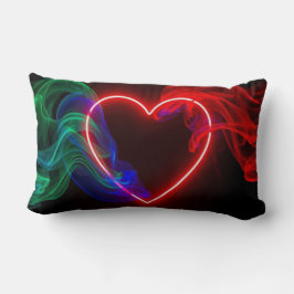 Cojín Lumbar Smokin' Red Hot Valentine Hearts on a Throw Pillow