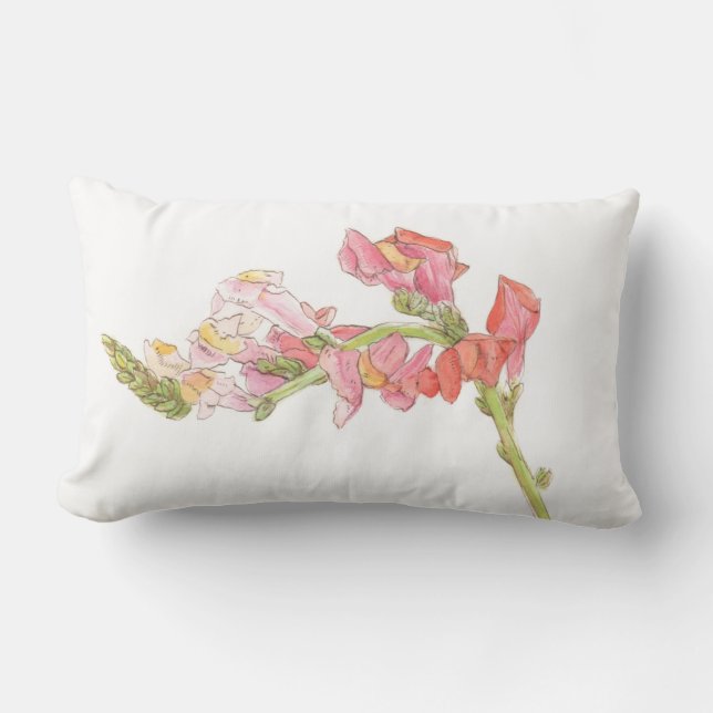 Cojín Lumbar Snapdragon y Cornflower (Anverso)