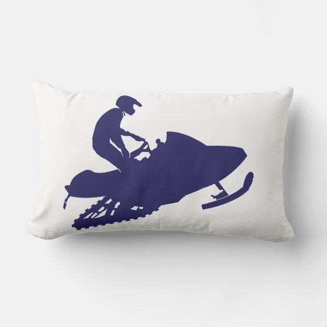 Cojín Lumbar Snowmobiler azul (Anverso)