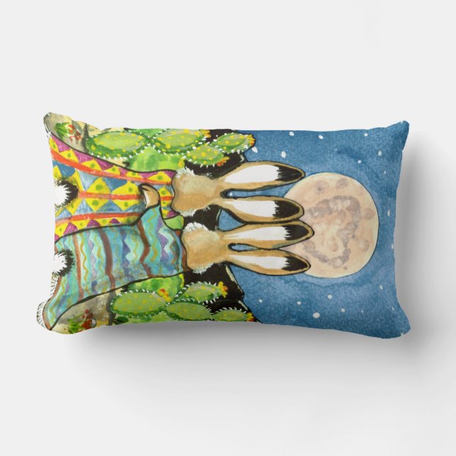 Cojín Lumbar SnuggleBunnies Southwestern Romantic Rabbit Pillow (Anverso)