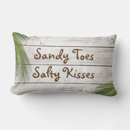 Cojín Lumbar Sol Besó Sandy Toes Salty Kiss Pillow