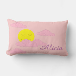 Cojín Lumbar Sol en cielo brumoso: Rosa claro