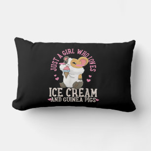 Cojín Lumbar Solamente Un Chica Que Ama El Helado Y Los Cerdos