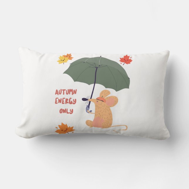 Cojín Lumbar Solo energía otoñal (Anverso)