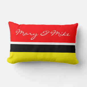 Cojín Lumbar Solo fondo de color - rojo fuego + tus ideas