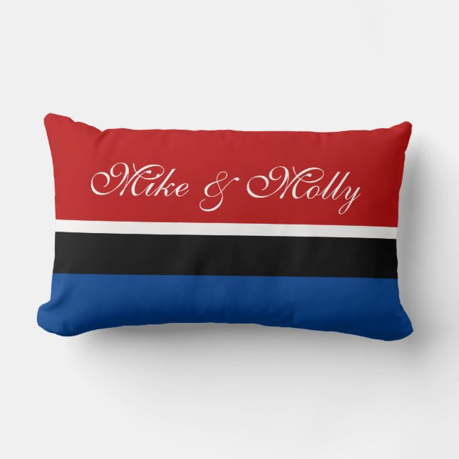 Cojín Lumbar Solo fondo de color - rojo + tus ideas (Anverso)