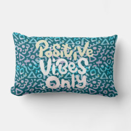 Cojín Lumbar Sólo las vibraciones positivas geométricas verdes