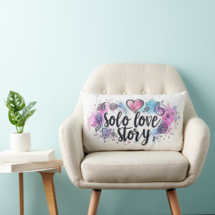 Cojín Lumbar Solo Love Story Cute Slogan
