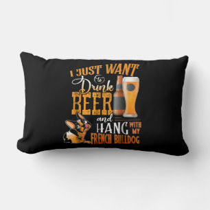 Cojín Lumbar Solo Quiero Bebir Cerveza Y Colgar Con Mi Franquic