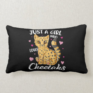 Cojín Lumbar Solo un Chica que ama los Cheetahs Heart Cheetah