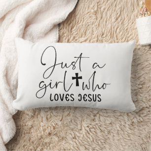 Cojín Lumbar Solo Una Chica Que Ama A Jesús Personalizado