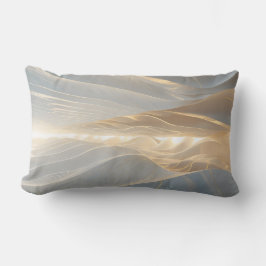 Cojín Lumbar Solstice Echo – Luminous Gold Wave Abstract Throw 