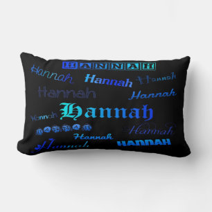 Cojín Lumbar Sombras de azul sobre negro - Hannah