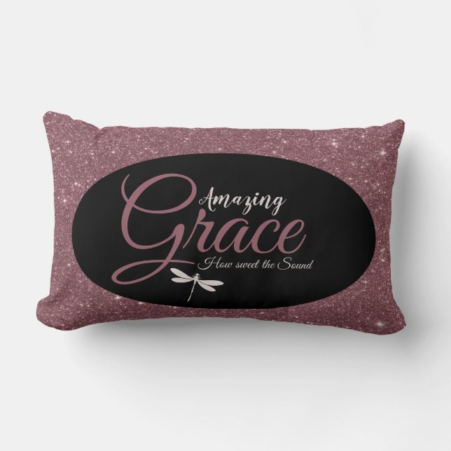 Cojín Lumbar Sorprendente gracia Elegante Rosa Oro (Anverso)