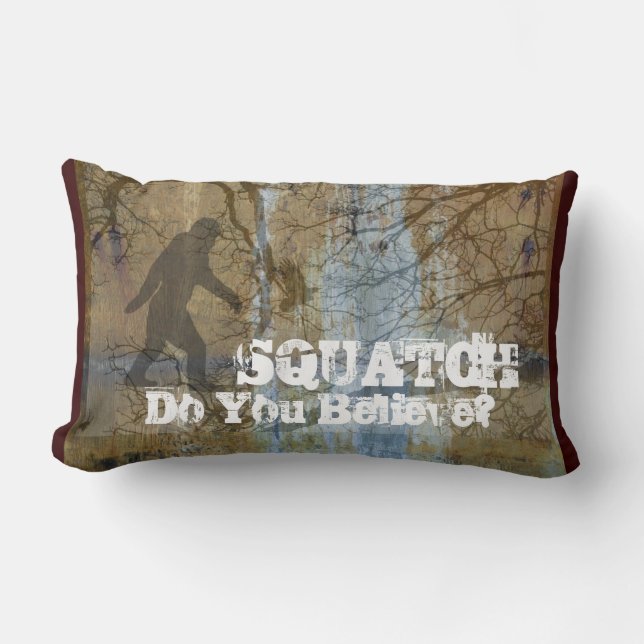 Cojín Lumbar Squatch, ¿crees? (Anverso)