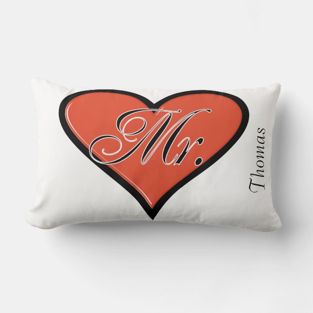 Cojín Lumbar Sr. Boda Bridal Decorative Pillow, ver corresponde (Anverso)