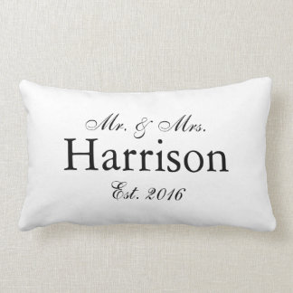 Cojín Lumbar Sr. y Sra. Boda Personalizada Pillow2