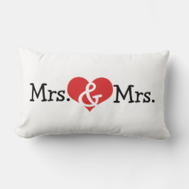 Cojín Lumbar Sra. y Sra. Two Brides Boda Gift