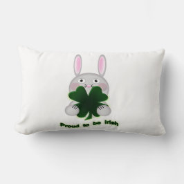 Cojín Lumbar St. Patricks Bunny Orgulloso de ser el Shamrock ir
