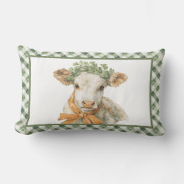 Cojín Lumbar  St Patrick's Day Lucky Clover Cow
