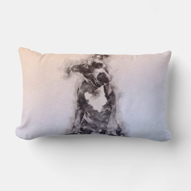 Cojín Lumbar Staffordshire Terrier americano - perrito de (Anverso)