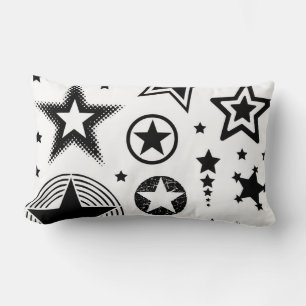 Cojín Lumbar Stars Tattoos negro + tus ideas