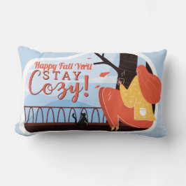 Cojín Lumbar Stay Cosy Cosy Hygge Autumn otoño FolkArt Decor AÑ