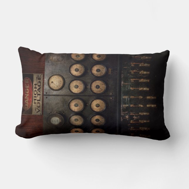 Cojín Lumbar Steampunk - Eléctrico - Centro de poder (Anverso)