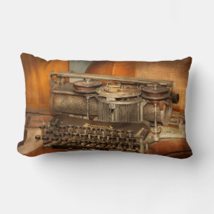 Cojín Lumbar Steampunk - La historia de escribir a máquina