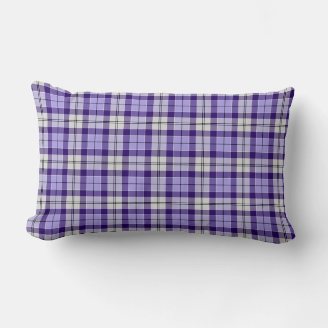 Cojín Lumbar Strathclyde District Tartan Purple Plaid (Anverso)
