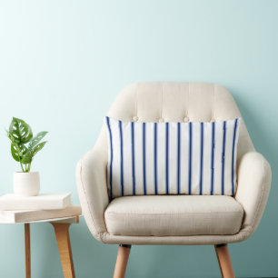 Cojín Lumbar Stripes Modern Indigo Minimalist Elegance