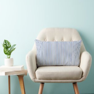 Cojín Lumbar Stripes Modern Indigo Minimalist Elegance