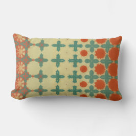 Cojín Lumbar Stylish Modern Orange and Cream throw pillow