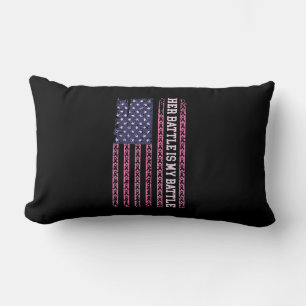 Cojín Lumbar su batalla es mi batalla, diseño para el cáncer de