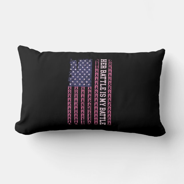 Cojín Lumbar su batalla es mi batalla, diseño para el cáncer de (Anverso)