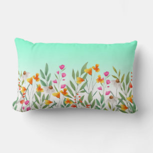 Cojín Lumbar Sublimación de flores silvestres