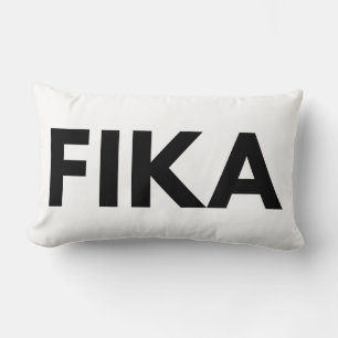 Cojín Lumbar Sueco FIKA Negrita Negra y Blanco