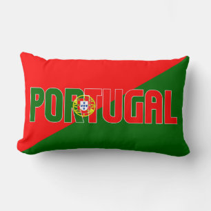 Cojín Lumbar Sueña en Color con la Bandera Patriótica de Portug
