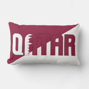 Cojín Lumbar Sueño a color con la bandera de Qatar