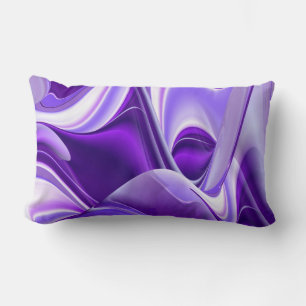 Cojín Lumbar Sueño de nieve púrpura, arte de arcoiris abstracto