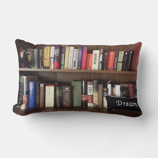 Cojín Lumbar Sueño del estante de librería (Anverso)