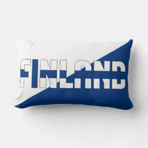 Cojín Lumbar Sueño en color con la bandera de Finlandia