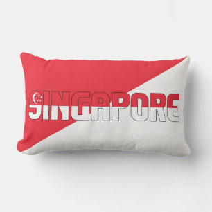 Cojín Lumbar Sueño en color con la bandera de Singapur