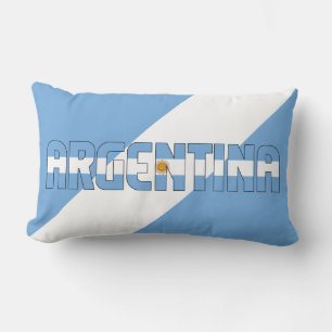 Cojín Lumbar Sueño en color con la bandera patriótica argentina