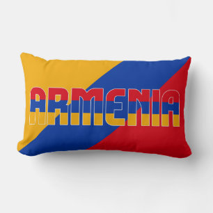 Cojín Lumbar Sueño en color con la bandera patriótica de Armeni